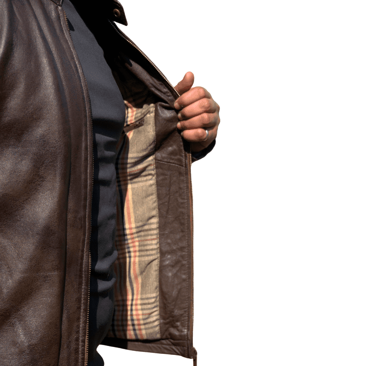 Men's Leather Jacket - 29296 - Image 5